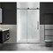 Anzzi Madam 60" x 76" Frameless Sliding Shower Door, Matte Black and Handle SD-AZ13-02MB - alternate 3